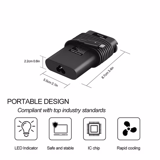 45W Power Supply Laptop Charger Adapter for DELL